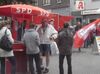 Infostand der Jusos Dorsten für Mindestlöhne.