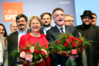 Mike Groschek und Svenja Schulze auf dem Landesparteitag in Duisburg (Foto: NRWSPD).